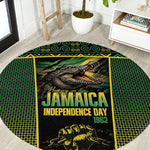 Jamaica Independence Day Round Carpet Crocodile Broken Chain Freedom