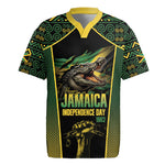 Jamaica Independence Day Rugby Jersey Crocodile Broken Chain Freedom