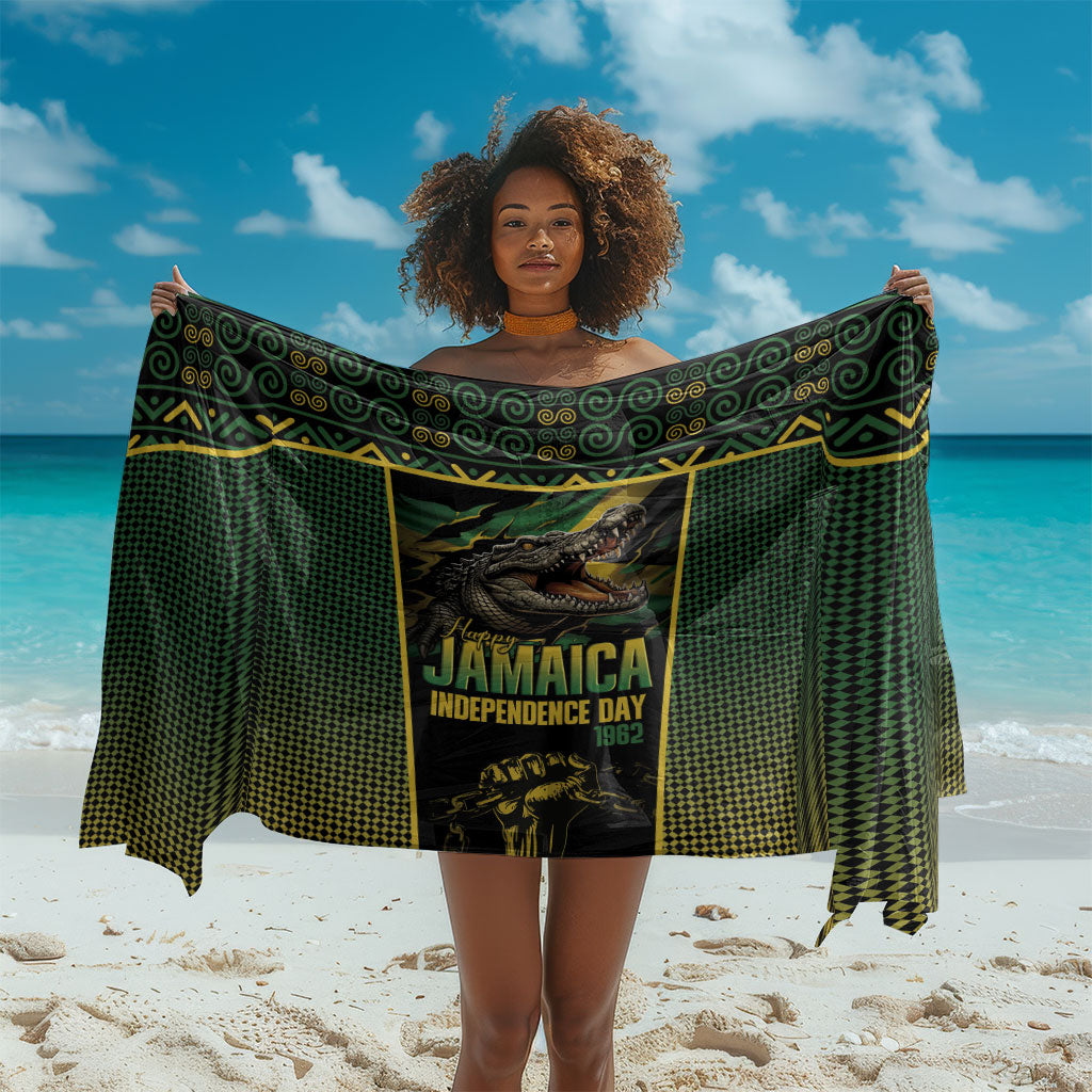 Jamaica Independence Day Sarong Crocodile Broken Chain Freedom