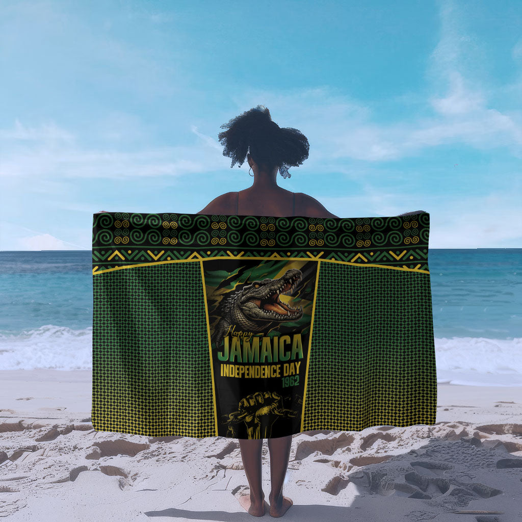 Jamaica Independence Day Sarong Crocodile Broken Chain Freedom