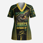 Jamaica Independence Day Scrub Top Crocodile Broken Chain Freedom