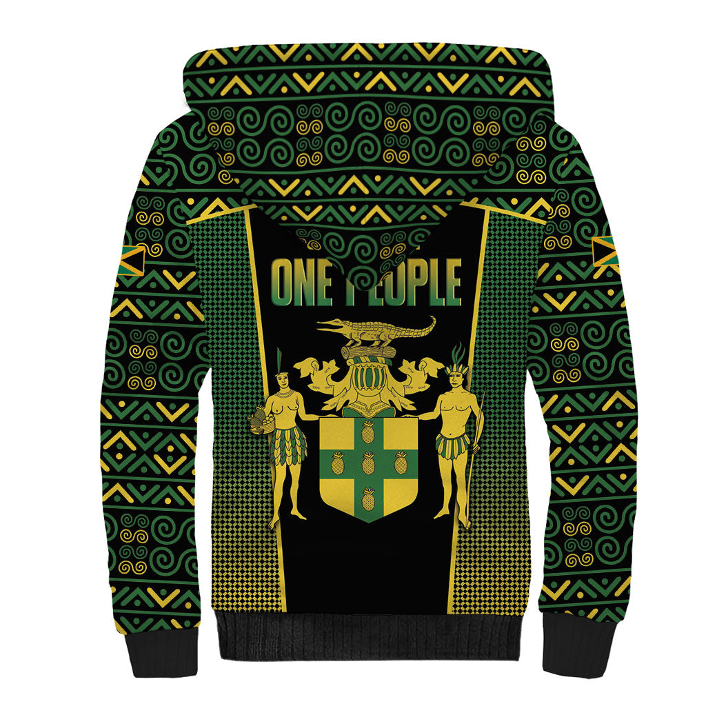 Jamaica Independence Day Sherpa Hoodie Crocodile Broken Chain Freedom