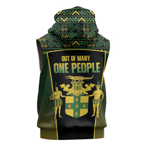 Jamaica Independence Day Sleeveless Hoodie Crocodile Broken Chain Freedom