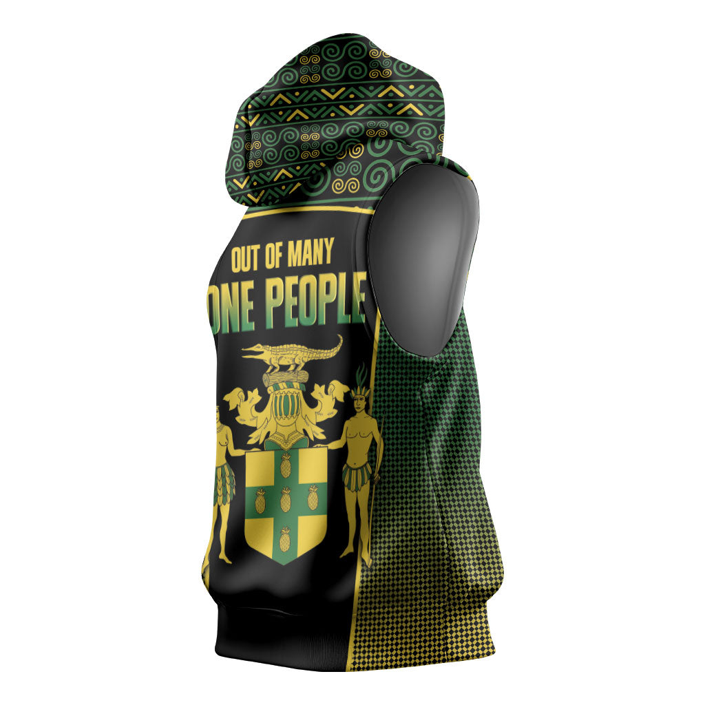 Jamaica Independence Day Sleeveless Hoodie Crocodile Broken Chain Freedom