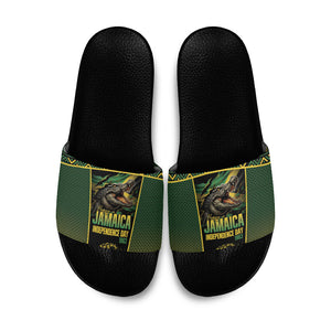 Jamaica Independence Day Slide Sandals Crocodile Broken Chain Freedom