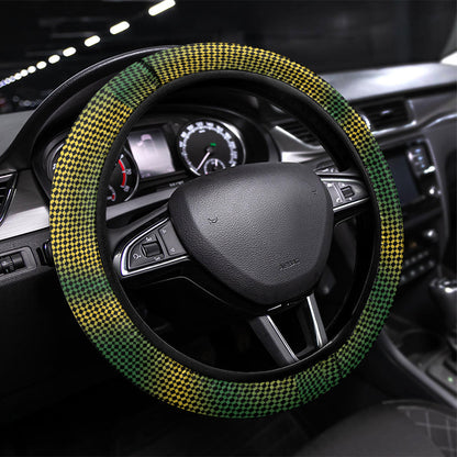 Jamaica Independence Day Steering Wheel Cover Crocodile Broken Chain Freedom