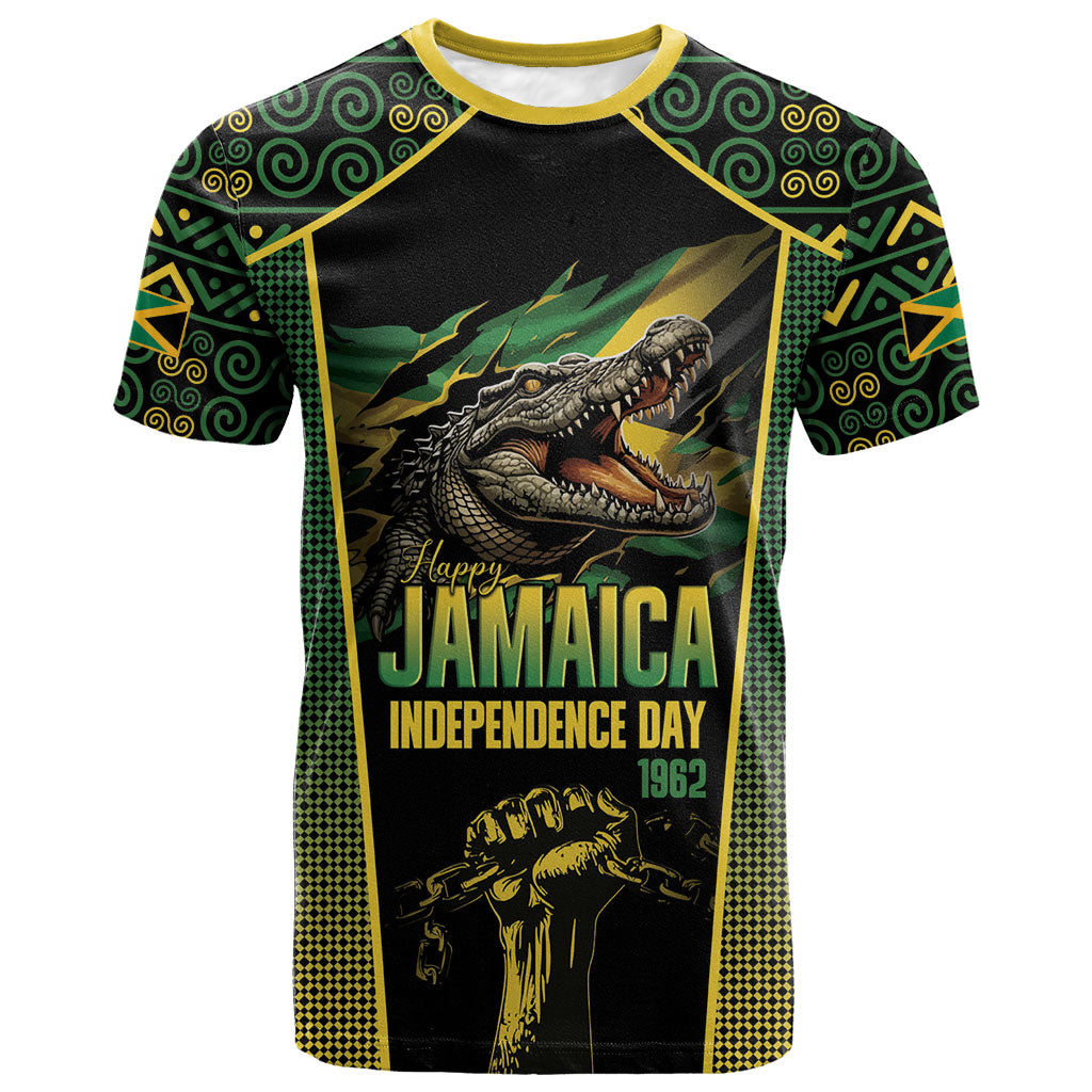Jamaica Independence Day T shirt Crocodile Broken Chain Freedom
