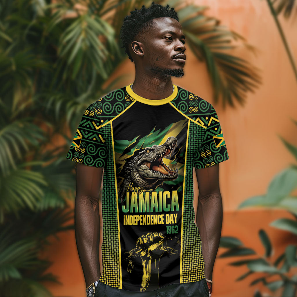Jamaica Independence Day T shirt Crocodile Broken Chain Freedom