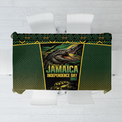 Jamaica Independence Day Tablecloth Crocodile Broken Chain Freedom