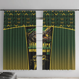 Jamaica Independence Day Window Curtain Crocodile Broken Chain Freedom