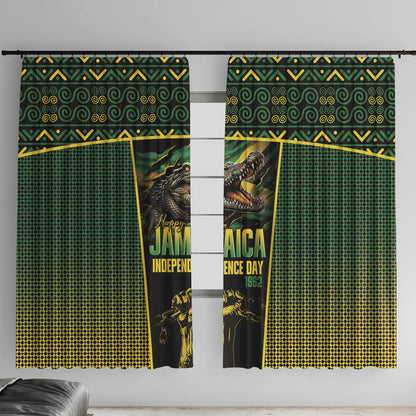 Jamaica Independence Day Window Curtain Crocodile Broken Chain Freedom