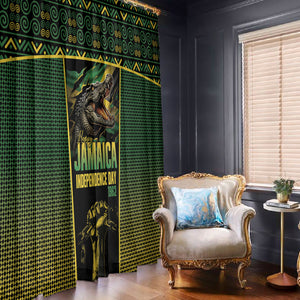 Jamaica Independence Day Window Curtain Crocodile Broken Chain Freedom