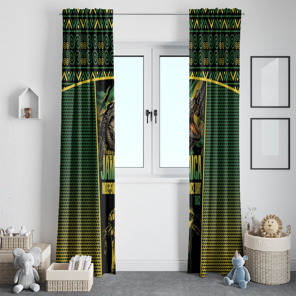 Jamaica Independence Day Window Curtain Crocodile Broken Chain Freedom
