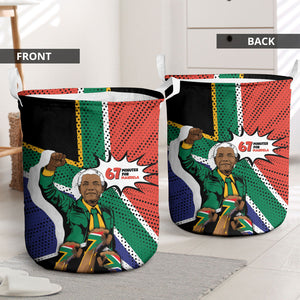 Nelson Mandela Birthday Laundry Basket 67 Minutes South Africa Flag Comic