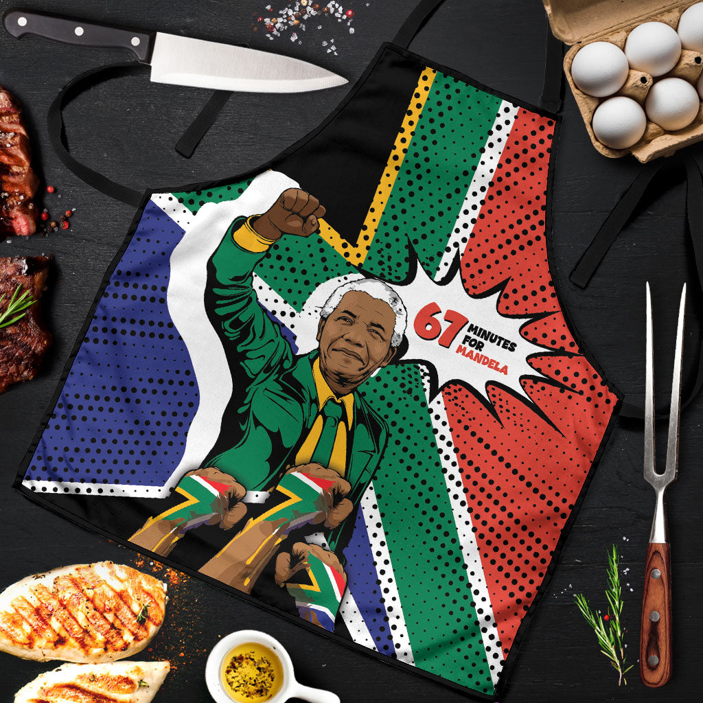 Nelson Mandela Birthday Apron 67 Minutes South Africa Flag Comic