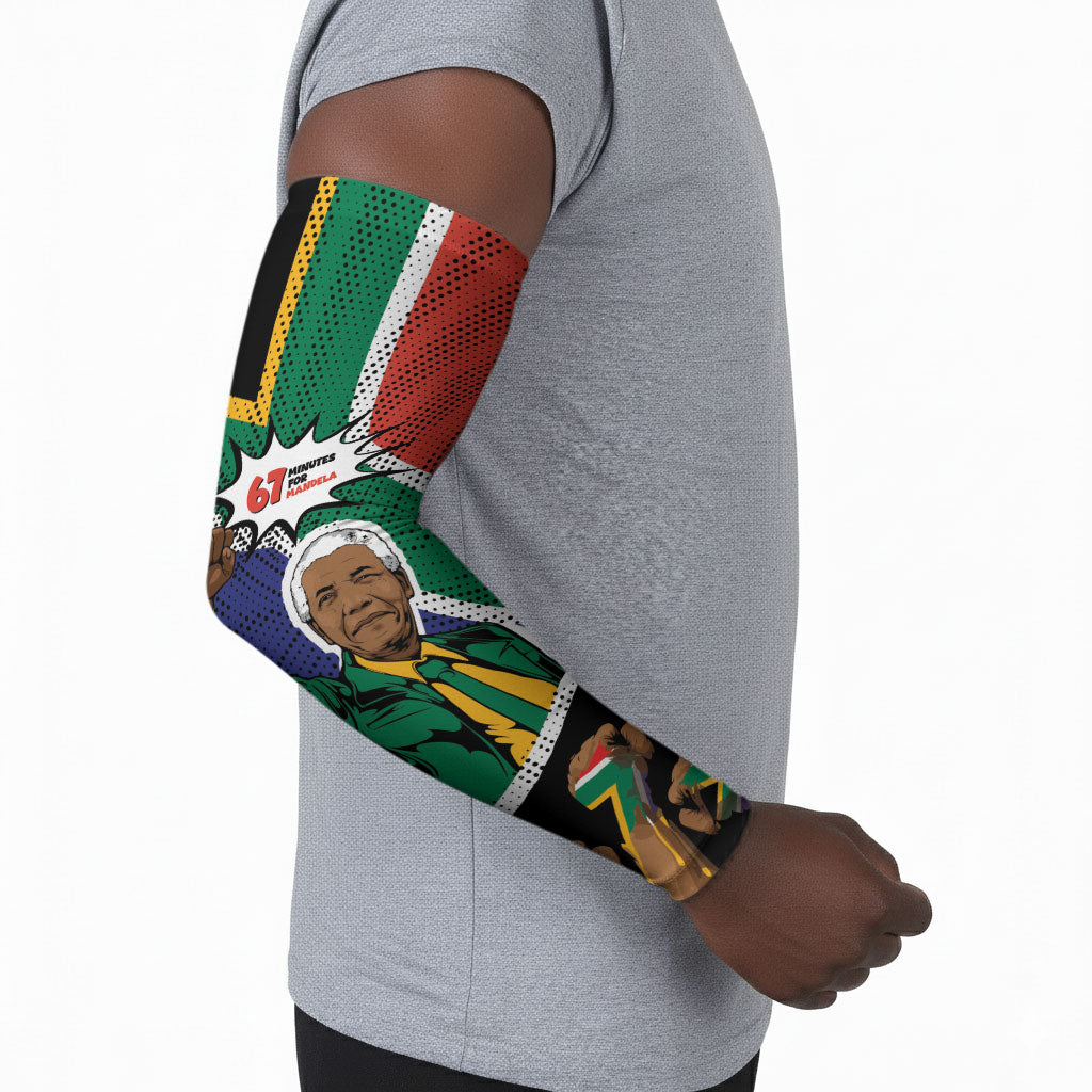Nelson Mandela Birthday Arm Sleeves 67 Minutes South Africa Flag Comic