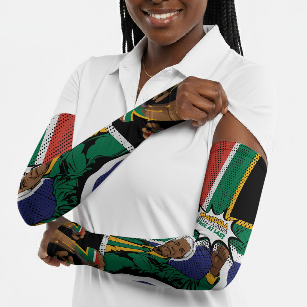 Nelson Mandela Birthday Arm Sleeves 67 Minutes South Africa Flag Comic