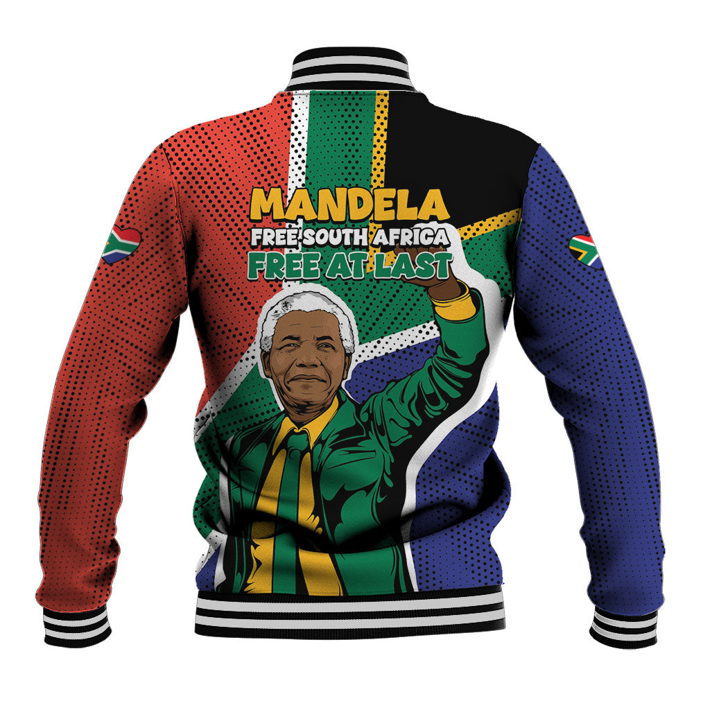 Nelson Mandela Birthday Baseball Jacket 67 Minutes South Africa Flag Comic