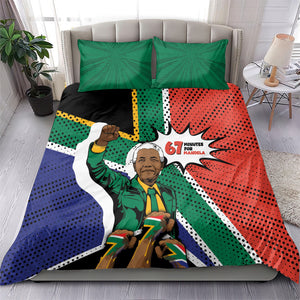 Nelson Mandela Birthday Bedding Set 67 Minutes South Africa Flag Comic