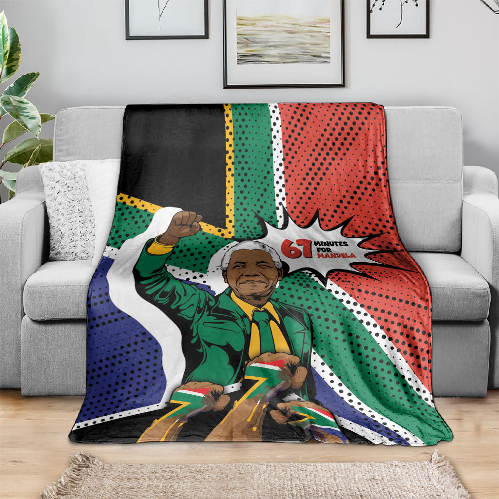 Nelson Mandela Birthday Blanket 67 Minutes South Africa Flag Comic