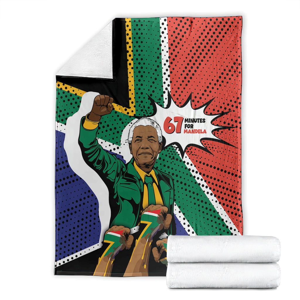 Nelson Mandela Birthday Blanket 67 Minutes South Africa Flag Comic