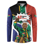 Nelson Mandela Birthday Button Sweatshirt 67 Minutes South Africa Flag Comic