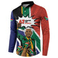 Nelson Mandela Birthday Button Sweatshirt 67 Minutes South Africa Flag Comic