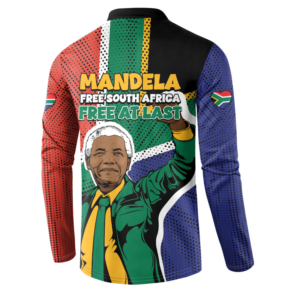 Nelson Mandela Birthday Button Sweatshirt 67 Minutes South Africa Flag Comic