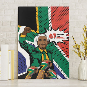 Nelson Mandela Birthday Canvas Wall Art 67 Minutes South Africa Flag Comic