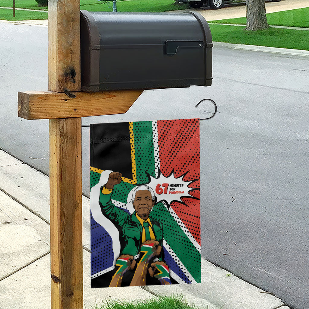Nelson Mandela Birthday Garden Flag 67 Minutes South Africa Flag Comic