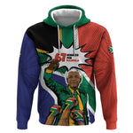 Nelson Mandela Birthday Hoodie 67 Minutes South Africa Flag Comic