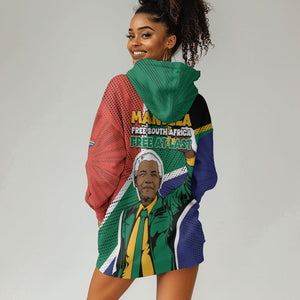 Nelson Mandela Birthday Hoodie Dress 67 Minutes South Africa Flag Comic