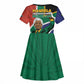 Nelson Mandela Birthday Kid Short Sleeve Dress 67 Minutes South Africa Flag Comic