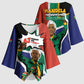 Nelson Mandela Birthday Kimono Sleeve Blouse 67 Minutes South Africa Flag Comic