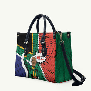 Nelson Mandela Birthday Leather Bag 67 Minutes South Africa Flag Comic