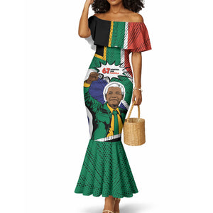 Nelson Mandela Birthday Mermaid Dress 67 Minutes South Africa Flag Comic