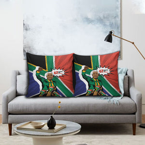 Nelson Mandela Birthday Pillow Cover 67 Minutes South Africa Flag Comic
