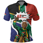Nelson Mandela Birthday Polo Shirt 67 Minutes South Africa Flag Comic