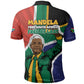 Nelson Mandela Birthday Polo Shirt 67 Minutes South Africa Flag Comic