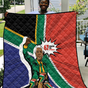Nelson Mandela Birthday Quilt 67 Minutes South Africa Flag Comic