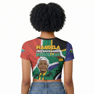 Nelson Mandela Birthday Raglan Cropped T shirt 67 Minutes South Africa Flag Comic