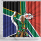 Nelson Mandela Birthday Shower Curtain 67 Minutes South Africa Flag Comic