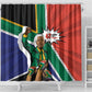 Nelson Mandela Birthday Shower Curtain 67 Minutes South Africa Flag Comic