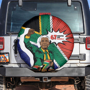 Nelson Mandela Birthday Spare Tire Cover 67 Minutes South Africa Flag Comic
