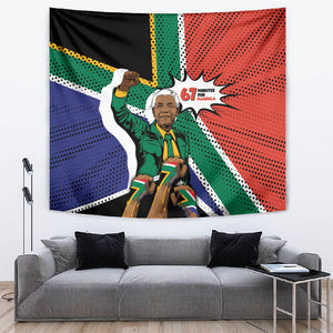 Nelson Mandela Birthday Tapestry 67 Minutes South Africa Flag Comic