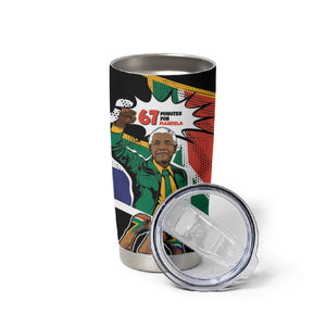 Nelson Mandela Birthday Tumbler Cup 67 Minutes South Africa Flag Comic