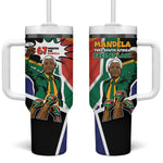 Nelson Mandela Birthday Tumbler With Handle 67 Minutes South Africa Flag Comic