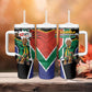 Nelson Mandela Birthday Tumbler With Handle 67 Minutes South Africa Flag Comic