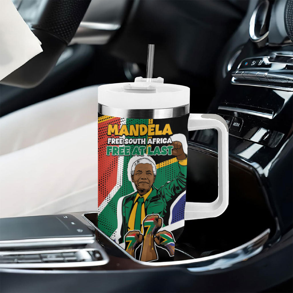 Nelson Mandela Birthday Tumbler With Handle 67 Minutes South Africa Flag Comic
