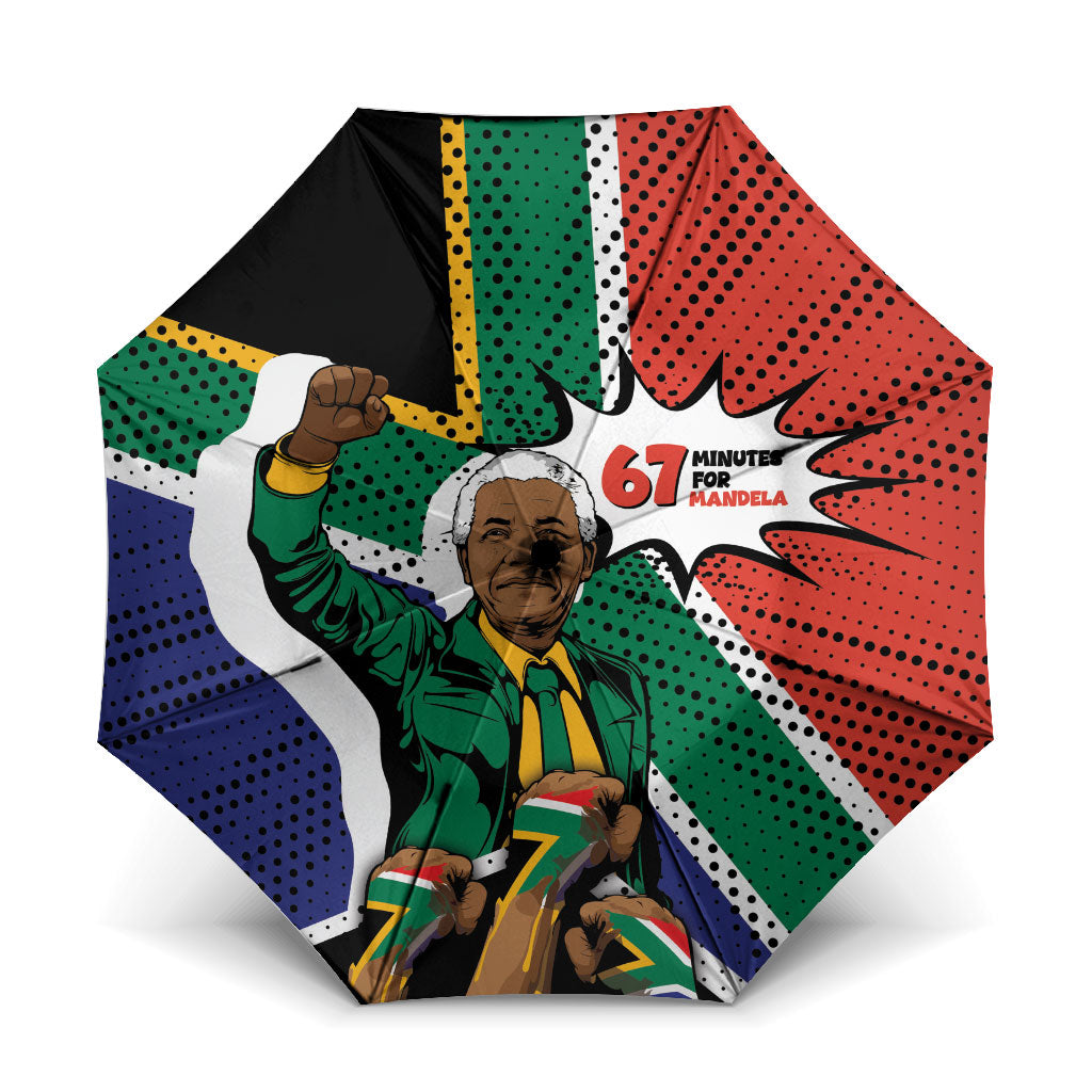 Nelson Mandela Birthday Umbrella 67 Minutes South Africa Flag Comic